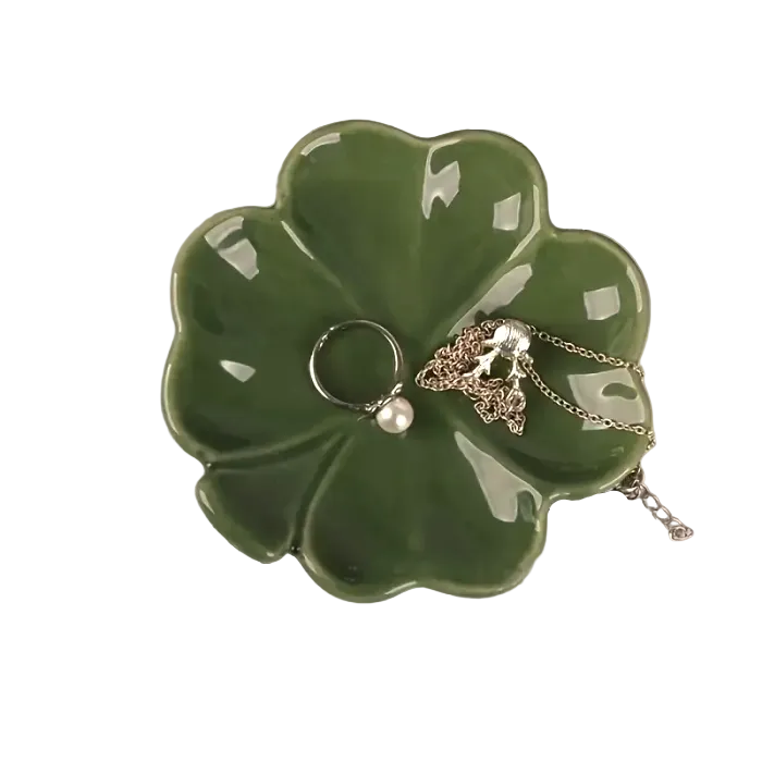Ceramic Clover Jewelry Tray