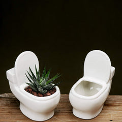 "FloraFlush" Toilet-shaped Planter