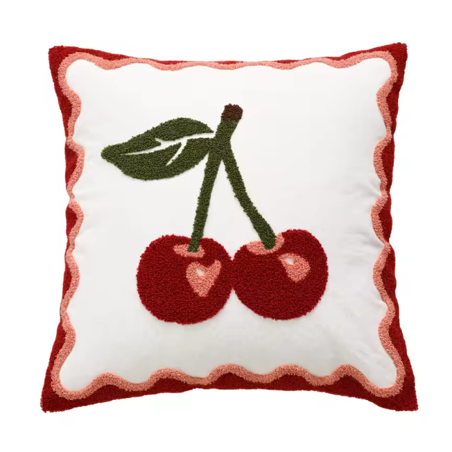 Cherry Vibes Only Pillow Cover
