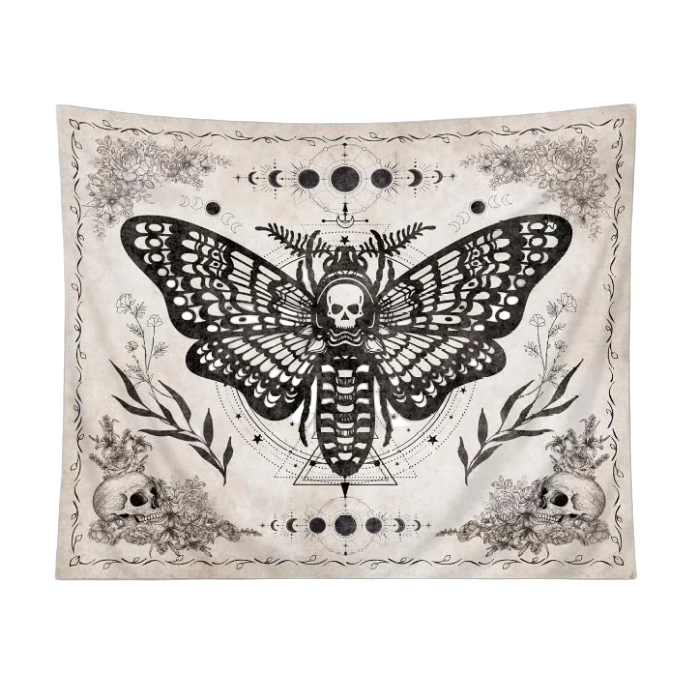 Grunge Moth Tapestry