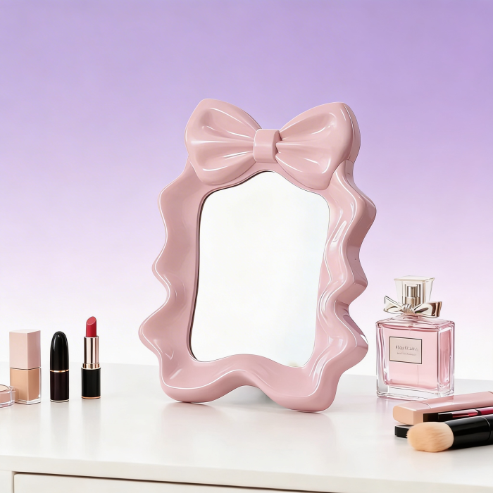Aesthetic Bow Knot Makeup Mirror