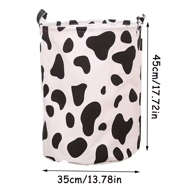 Cow Print Laundry Basket