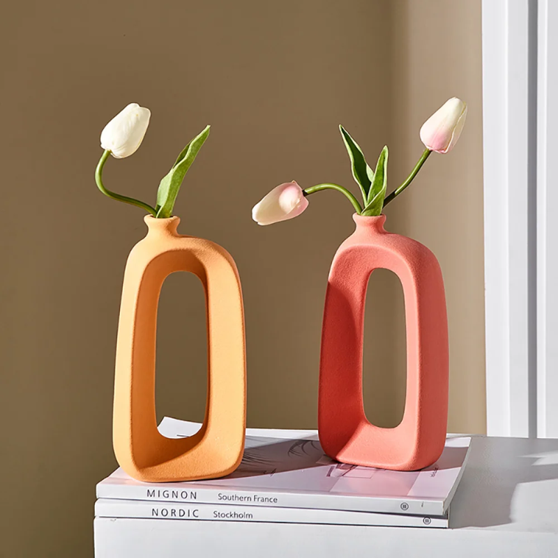 Abstract Ceramic Hollow Vase