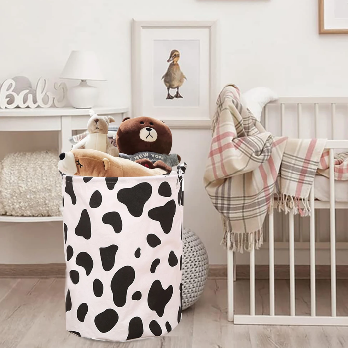 Cow Print Laundry Basket