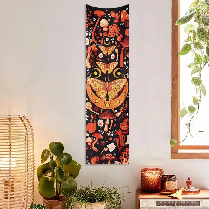 Celestial Mushroom And Butterfly Tapestry