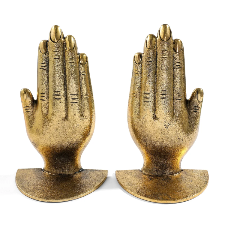 Gold Hands Bookends