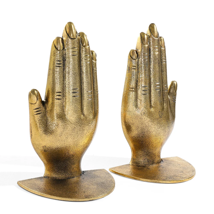 Gold Hands Bookends