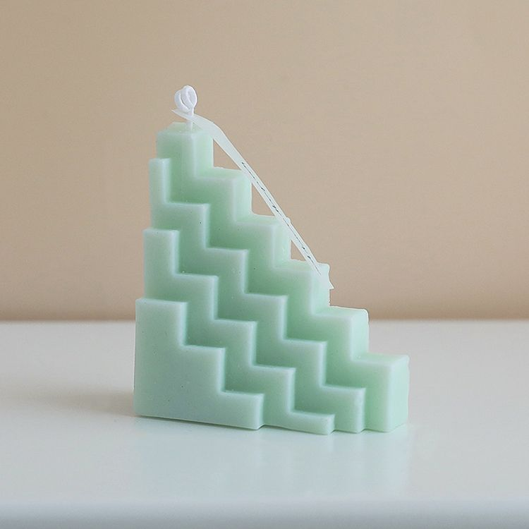 Green Geometric Candle