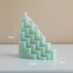 Green Geometric Candle
