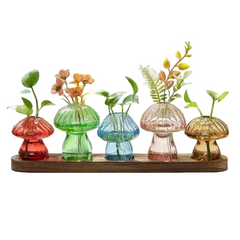Fairy Mushroom Glass Vase Collection