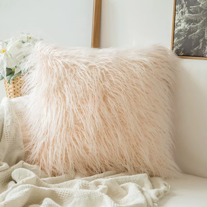 Hairy Fur Pillow Cover