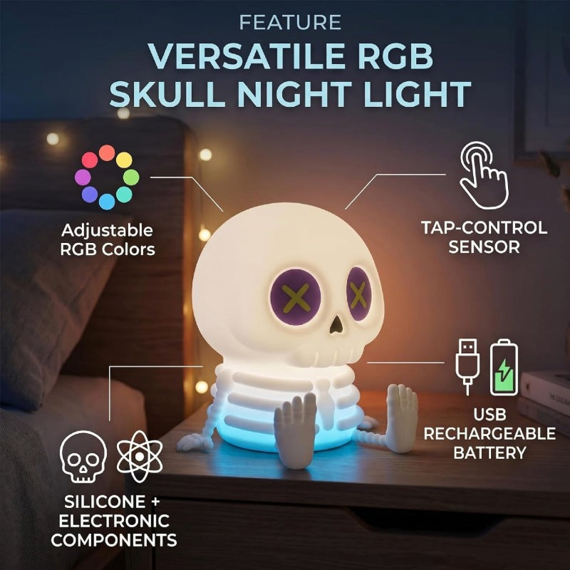 Cute Skeleton Night Light