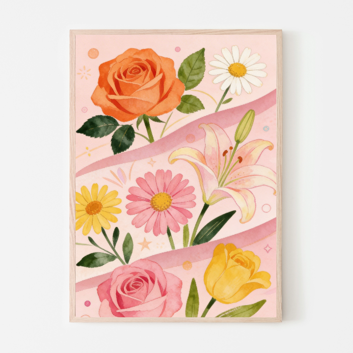 Blush Bloom Floral Poster